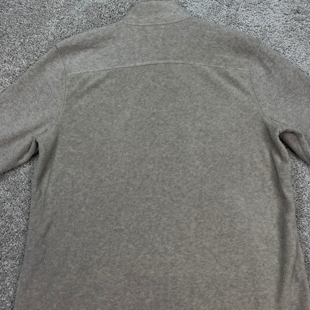 Croft Barrow Pullover Mens Large Gray Long Sleeve 1/4 Zip Mock Neck Fleece EUC - Picture 4 of 10